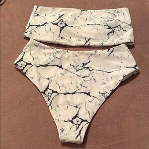 Zaful Marble Print Bikini Set - Size Small or US size 4 NIB.